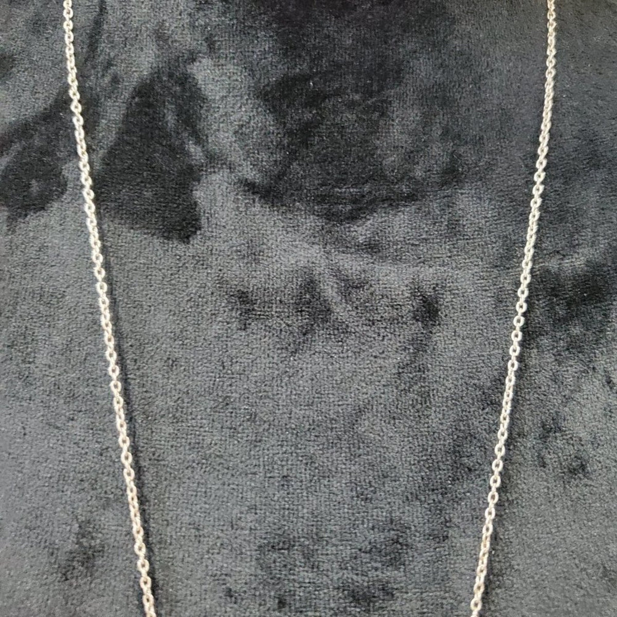 Women's Black Gemstone with Lobster Clasp Long Necklace