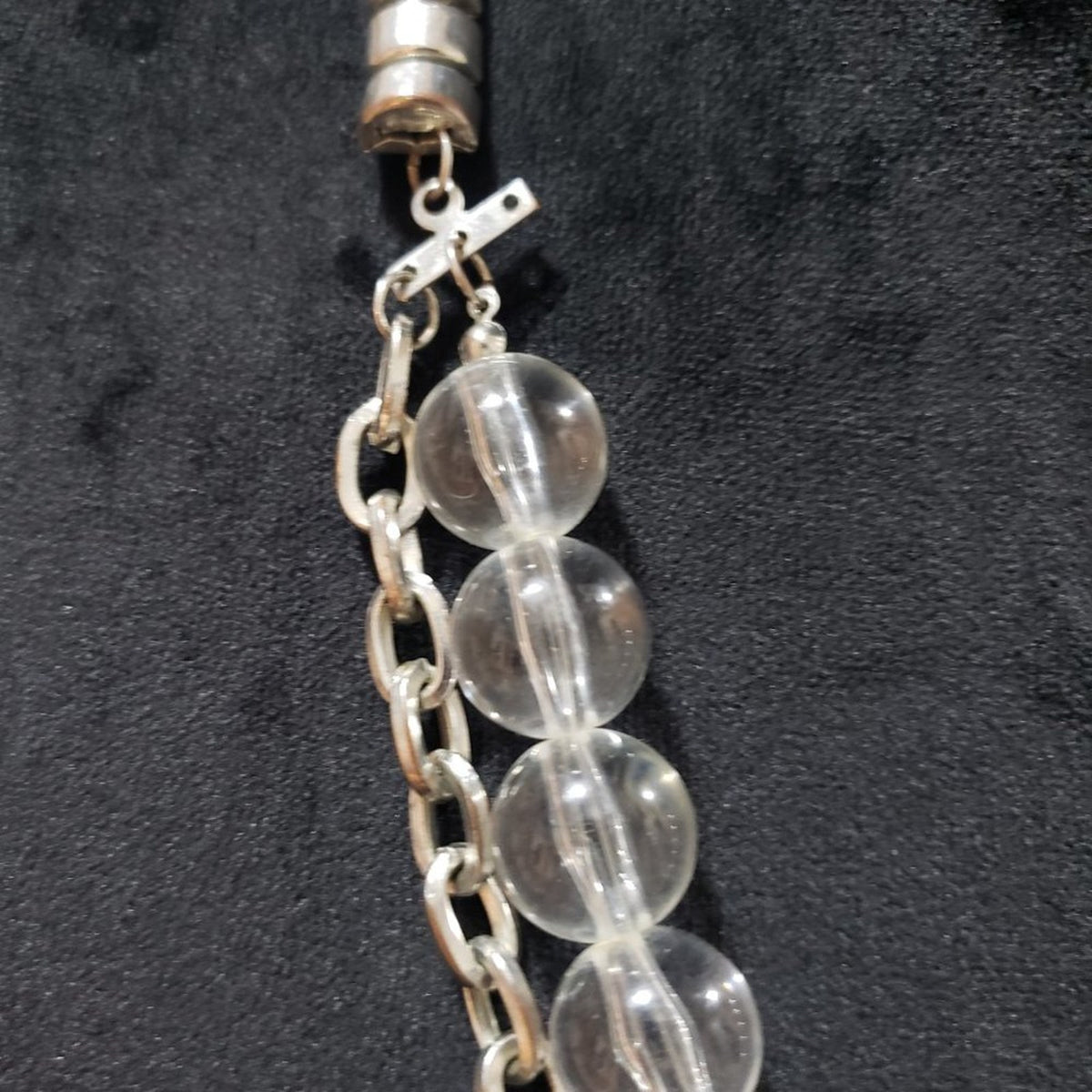 Women's Silver Tone Double Strand With Freshwater Pearls Lobster Clasp Necklace