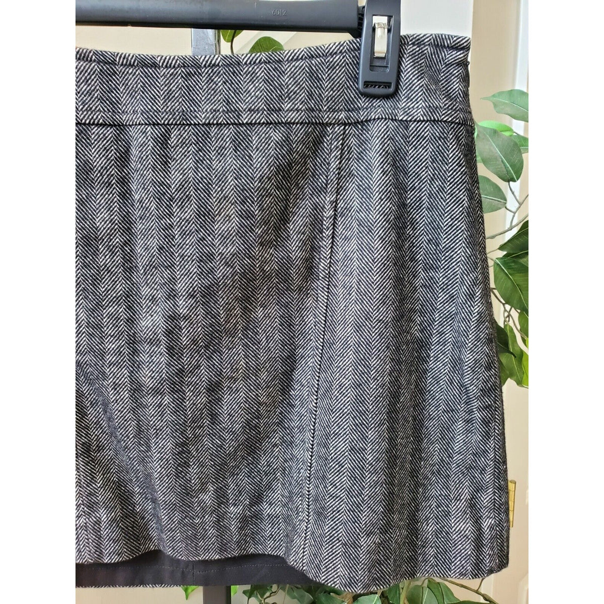 The Limited Womens Gray White Cotton Pull On Pencil & Straight Mini Skirt 8