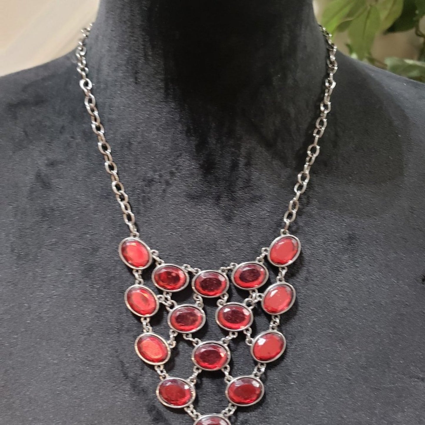 Womens Fashions Red Kashmiri Ruby Gemstone Collar Necklace with Lobster Clasp