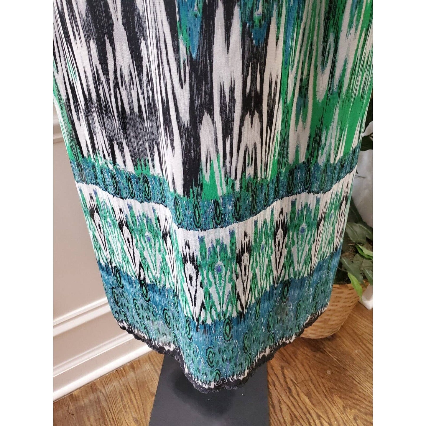 JFW Women Multicolor 100% Polyester Sweetheart Neck Sleeveless Long Maxi Dress L