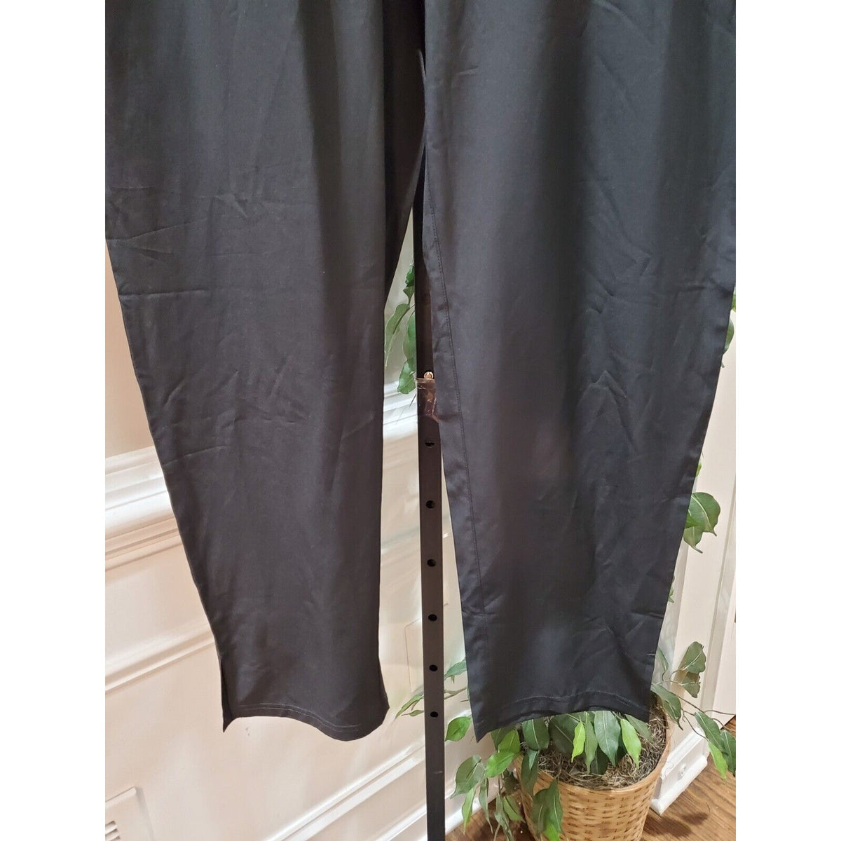 Marika Womens Black Polyester Flat Front Pull On Drawstring Yoga Pant Size XL