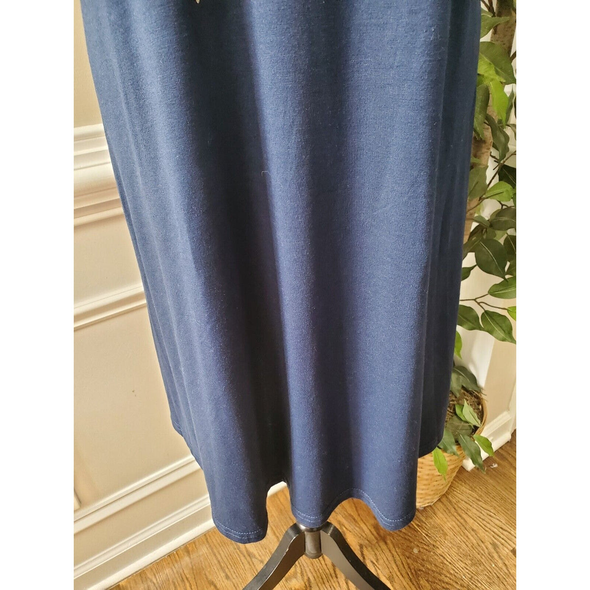 Shein Curve Women Blue Floral Square Neck Sleeveless Knee Length Dress Size 2XL