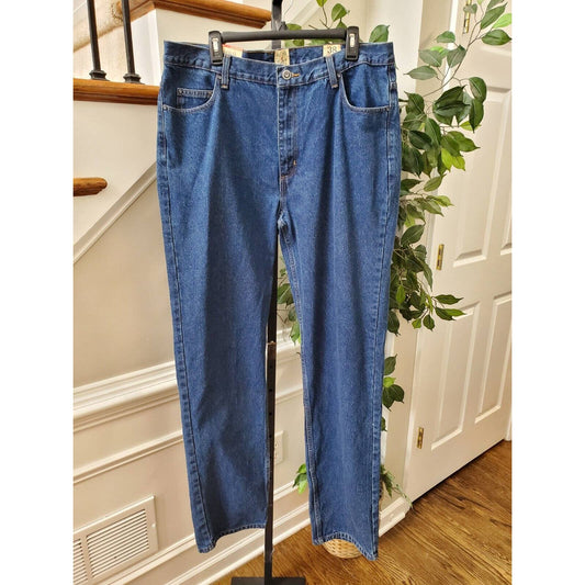Red Head Men's Blue Denim Cotton High Rise Classic Fit Jeans Pants Size 38/36