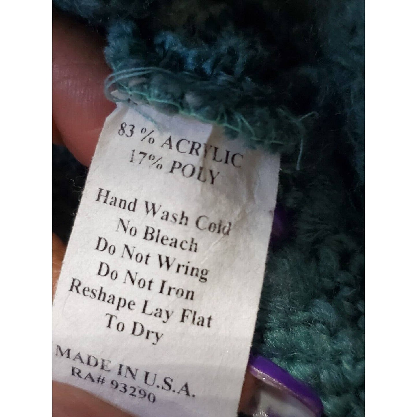 American Rag Women's Blue Acrylic Scoop Neck Long Sleeve Knit Sweater XS