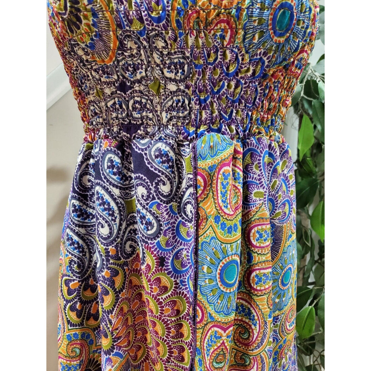 Sunny Leigh Women Multicolor Polyester Off The Shoulder Knee Length Dress Size M