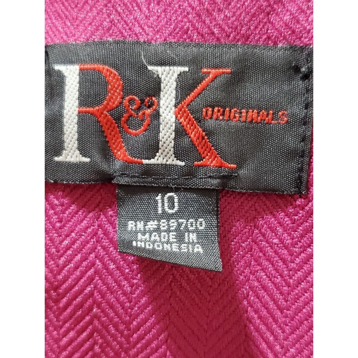 R&K Women Purple 100% Polyester Single Breasted Long Sleeve Top & Coat Size 10