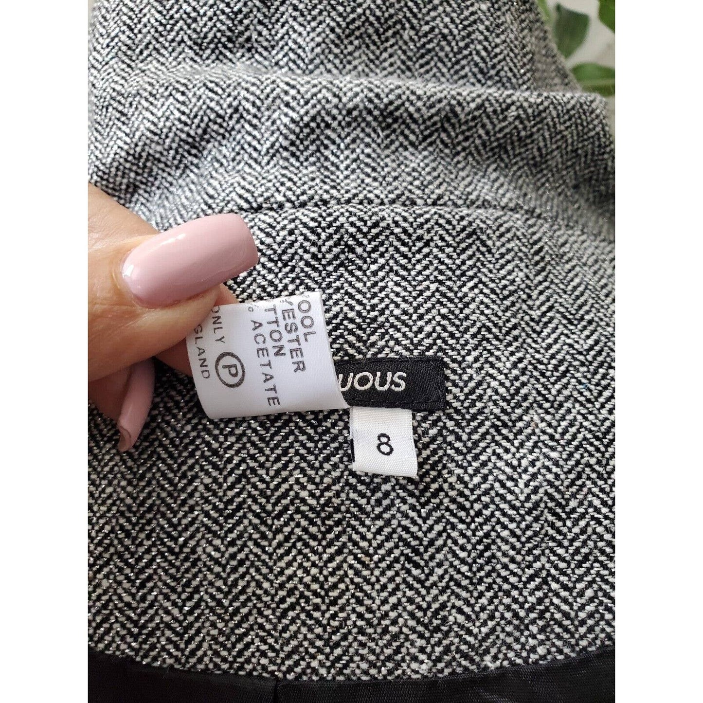 Conspicous Women's Gray Wool Long Sleeve Double Breasted Casual Fitted Blazer 8