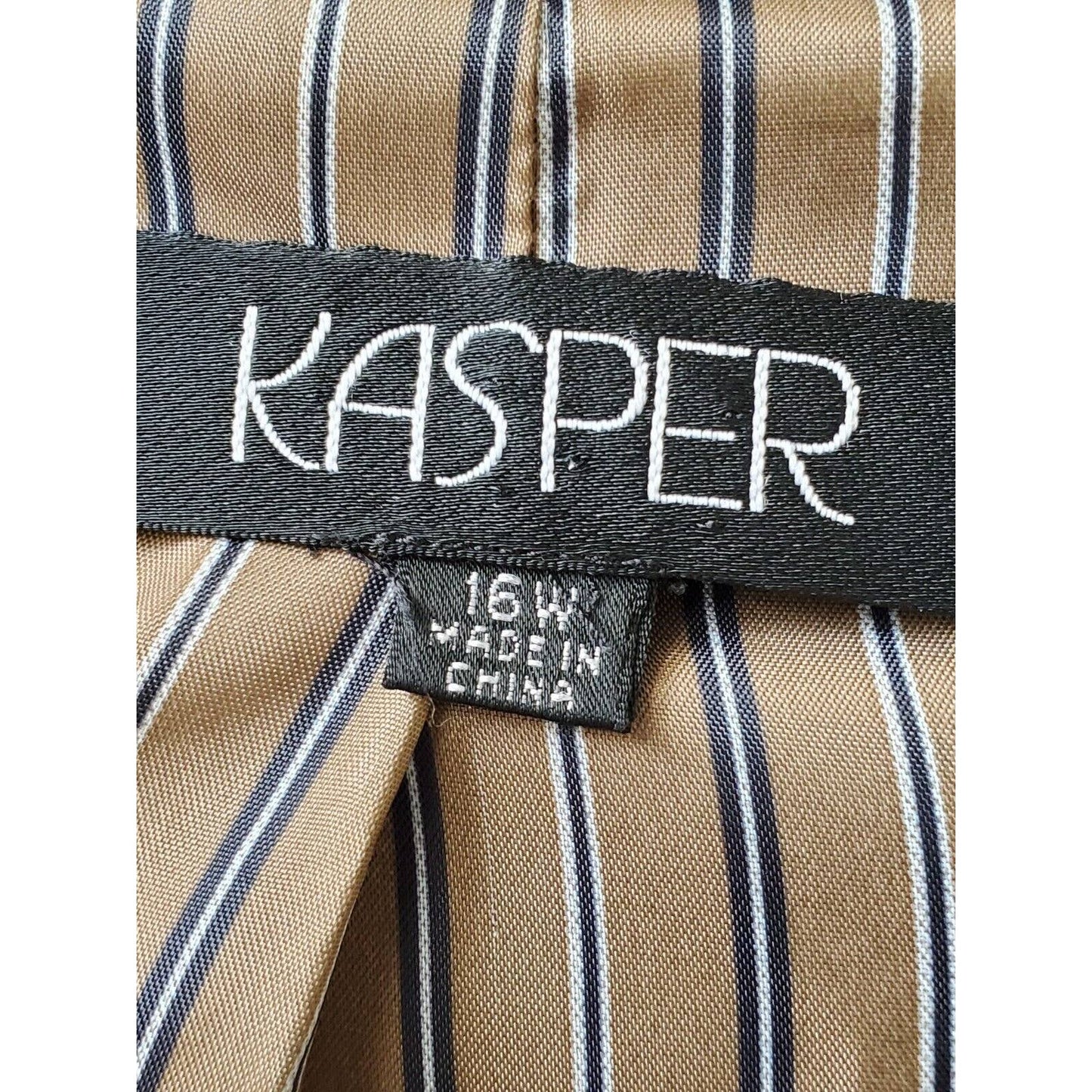 Kasper Womens Blue Polyester Single Breasted Blazer & Pant 2 Piece Suit Size 16W