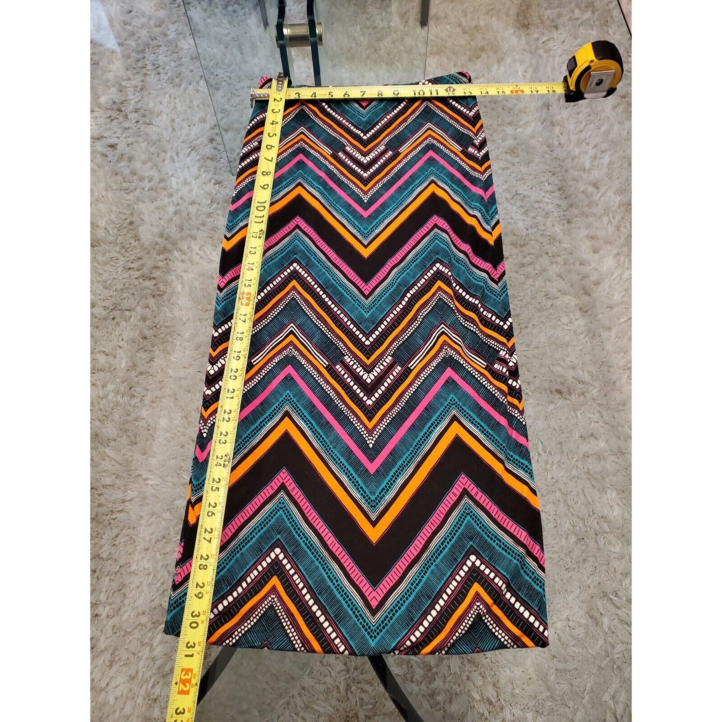 Bisou Bisou Women Multicolor Rayon Pencil & Straight Casual Maxi Skirt Size S