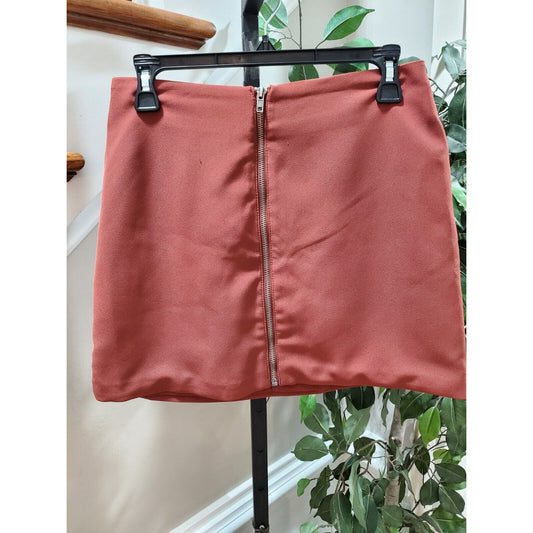 Forever21 Women's Brown Polyester Casual Pencil & Straight Mini Skirt Medium
