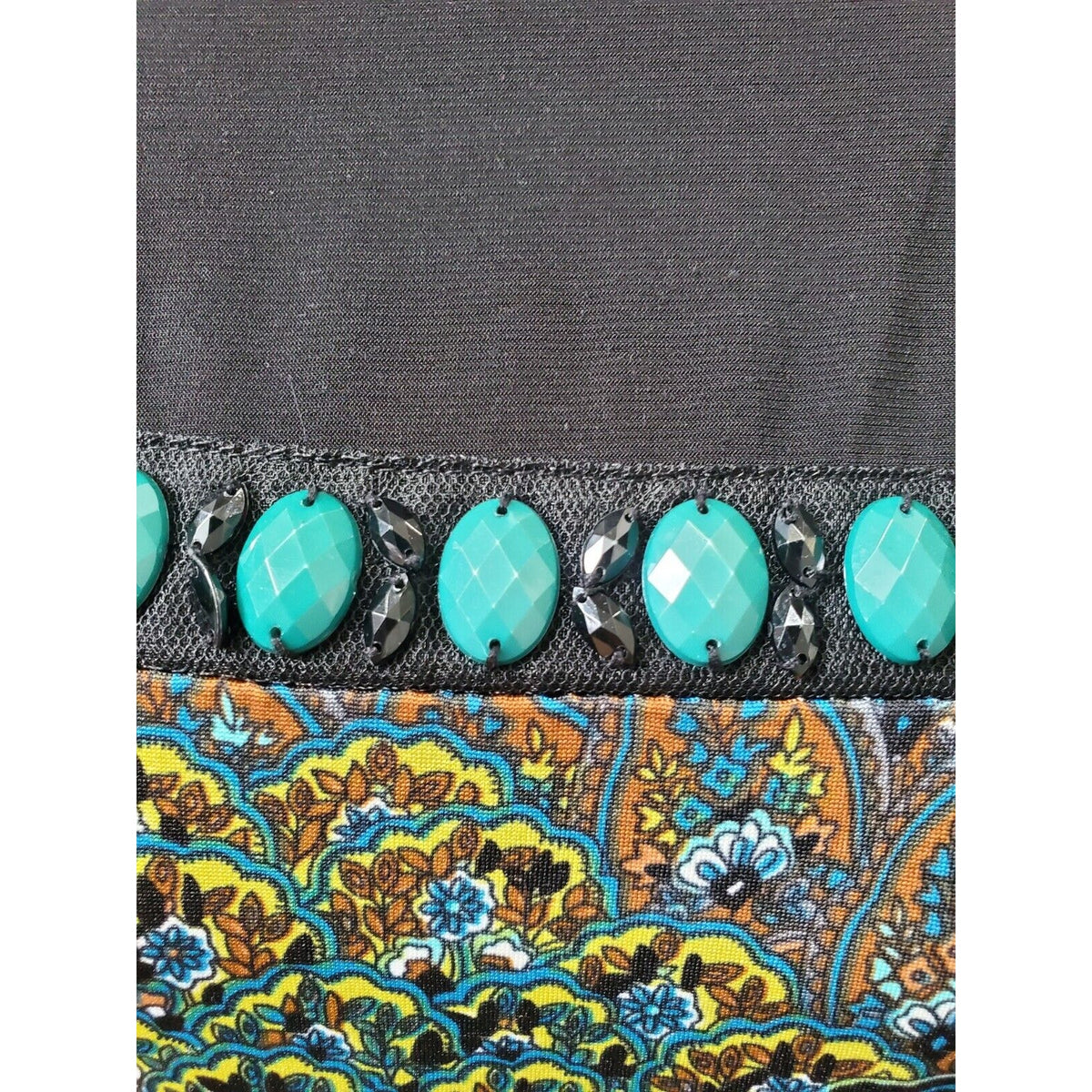 PerSeption Women's Multicolor Polyester Round Neck Short Sleeve Knee Length 2X