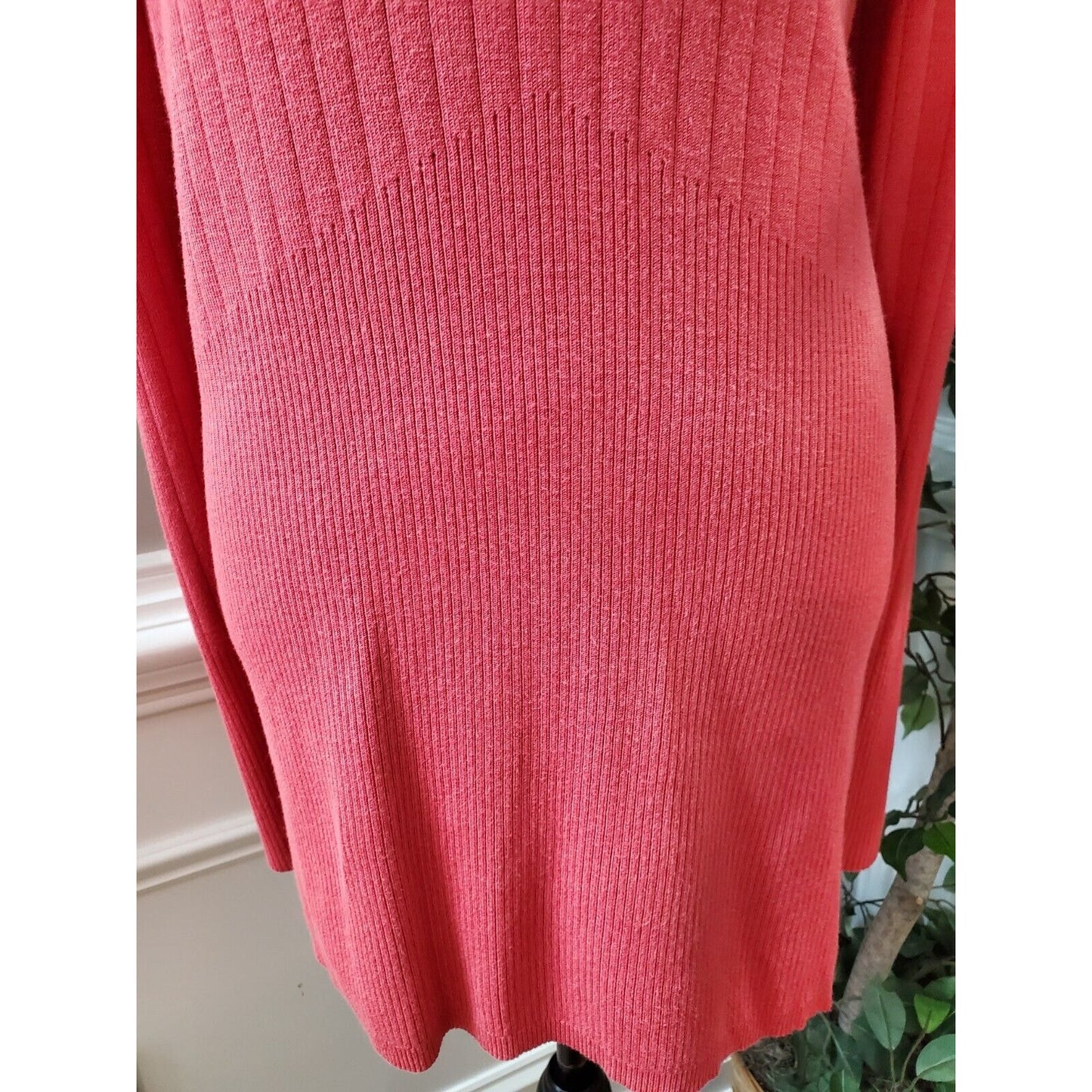Lane Bryant Women's Pink Rayon V-Neck Long Sleeve Casual Top Blouse Size 22/24