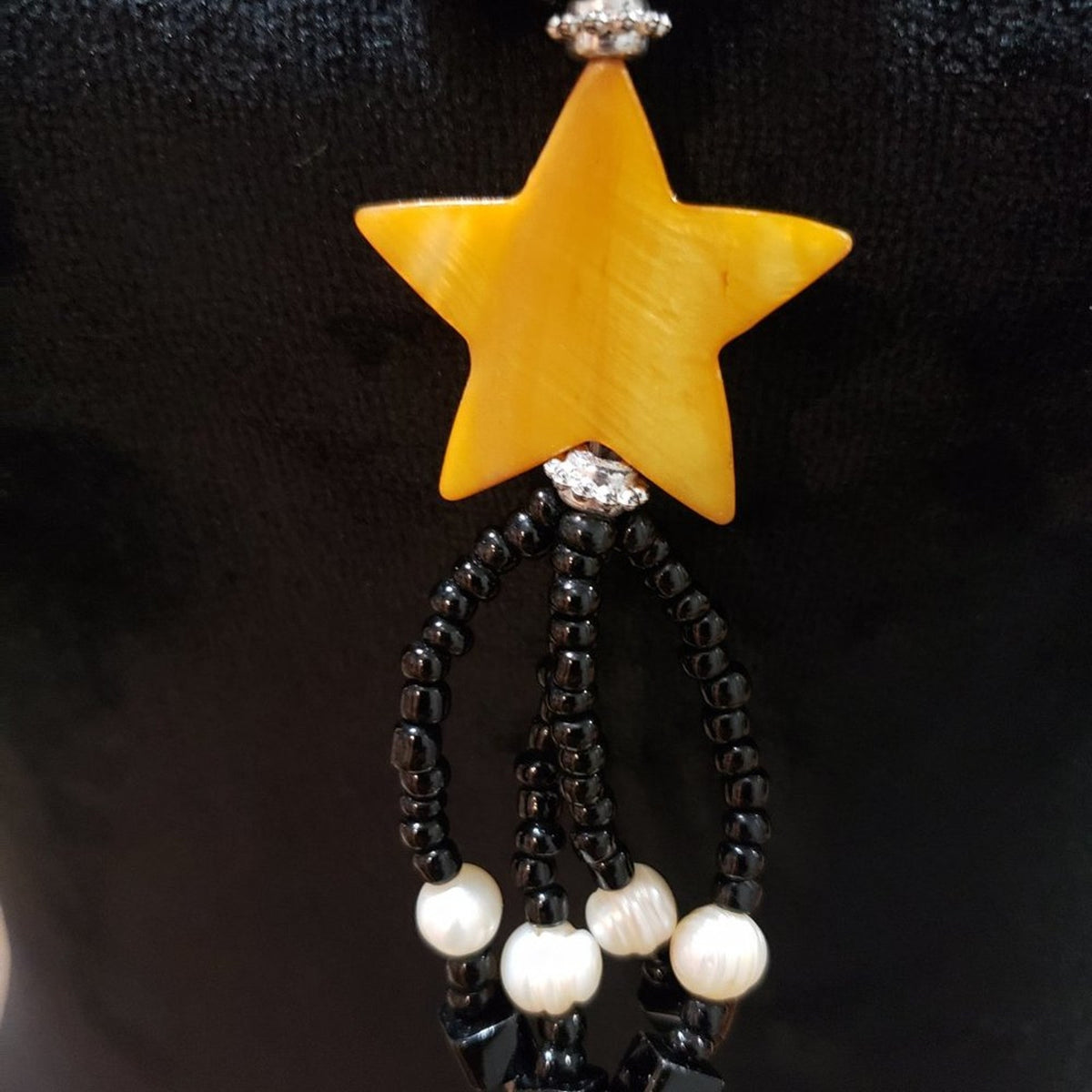 Womens Fashions Multicolor Glass Star Beaded Pendant Collar Necklace Jewellery