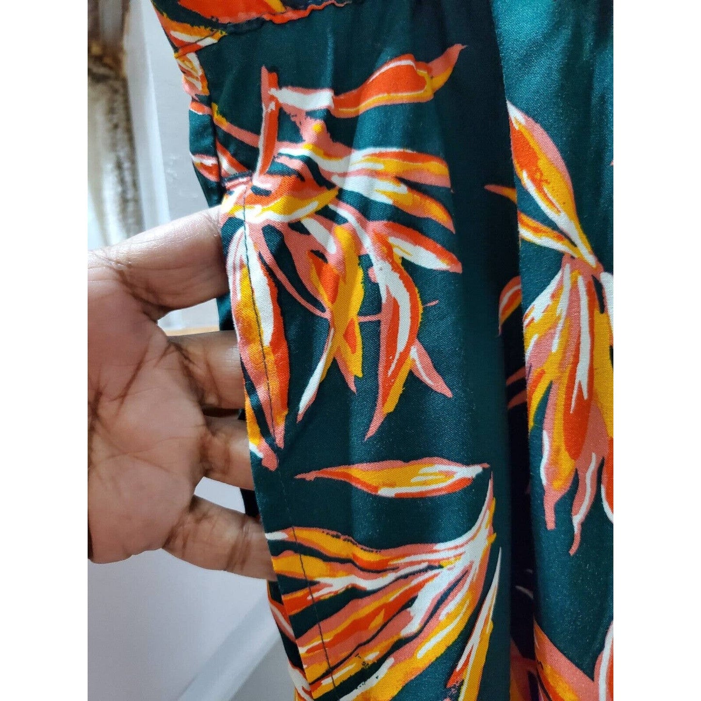 Esmara Women's Green Polyester Pull On Mid Rise Comfort Waist Trouser Pant 12