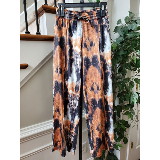 Top Shop Womens Multicolor Tie Dye Velour Comfort Waist Pull On Joggers Pant 0-2