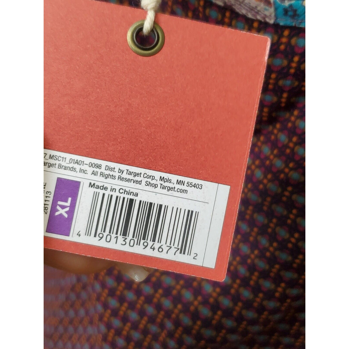 Mossimo Supply Co Sheer Purple Teal Scoop Neck Sleeveless Tunic Top Blouse XL.