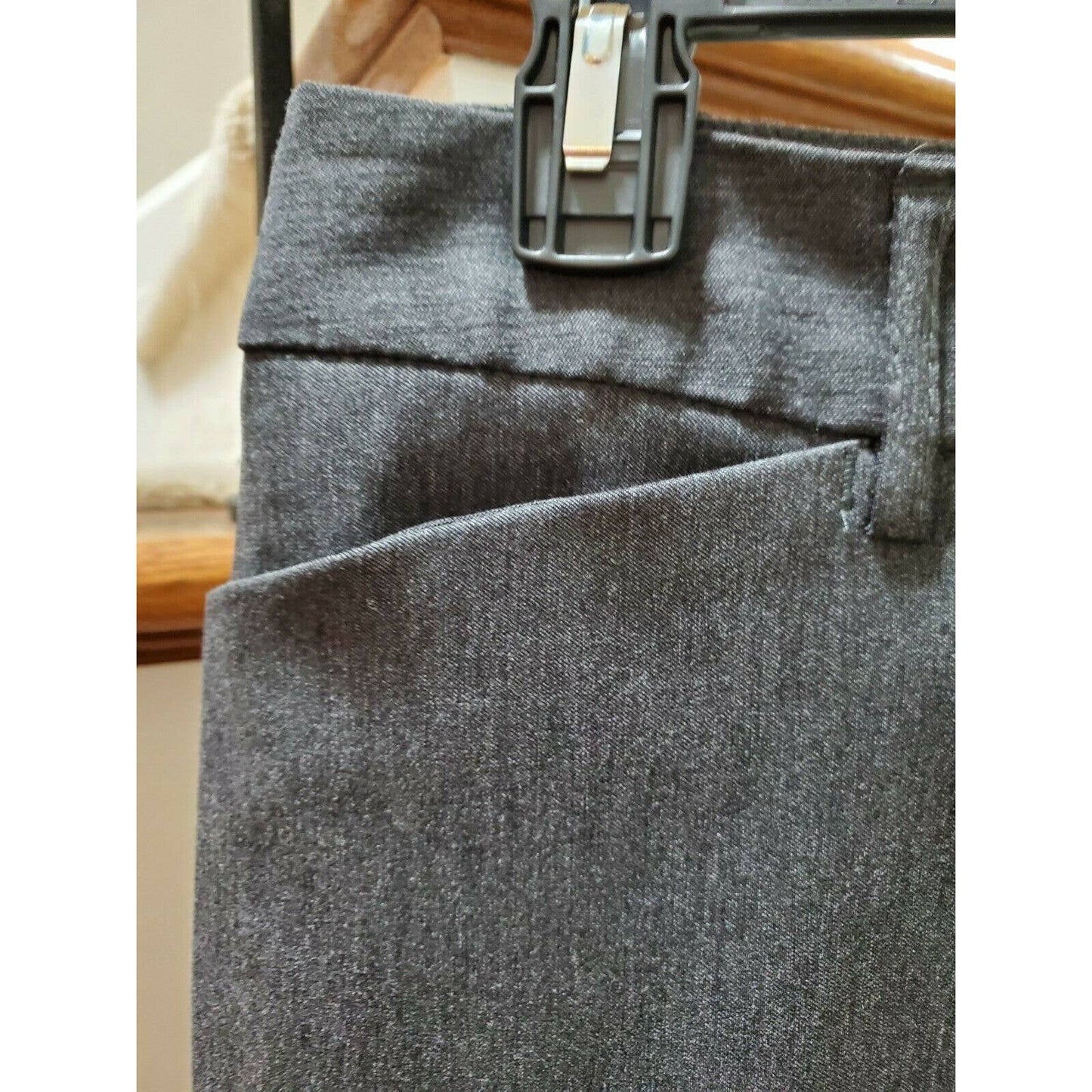 Time and Tru Women's Gray Polyester Millennium Constructed Dress Pants Size 10