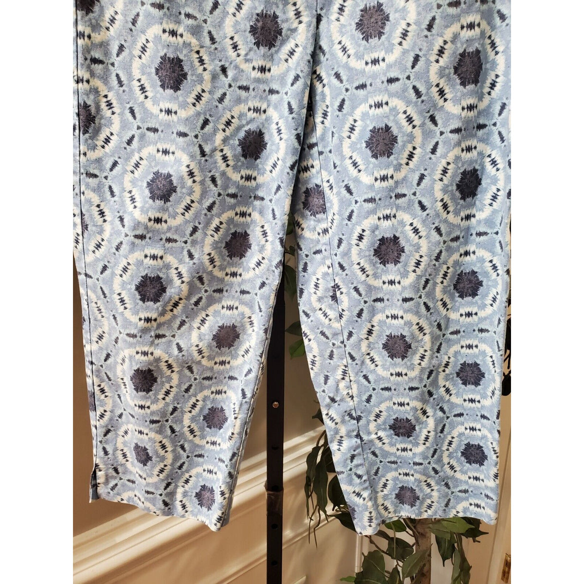 Talbots Womens Blue Mid Rise Casual Straight Leg Stretch Pants Size Petites 8