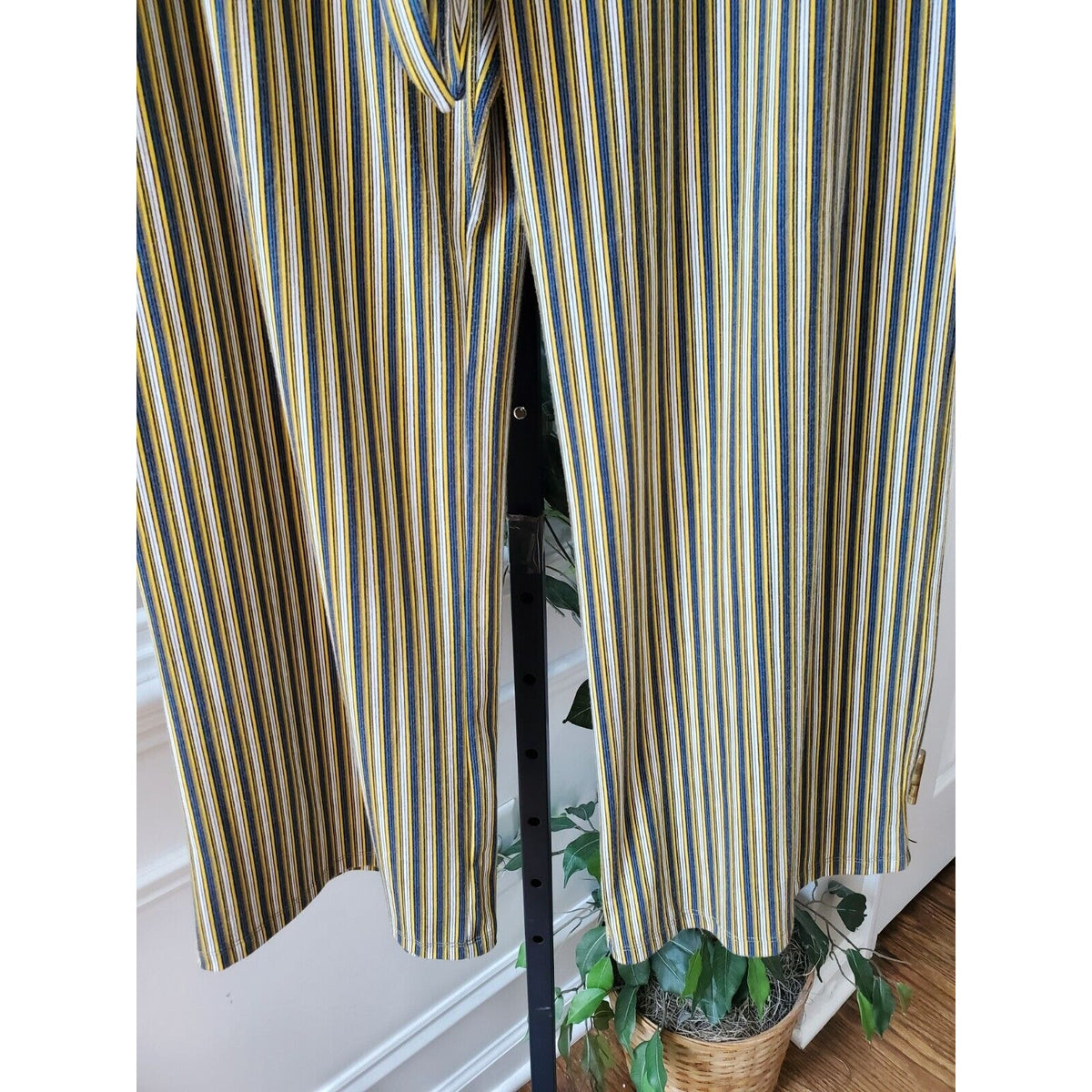 Est.1946 Women Multicolor Striped Polyester Drawstring Trouser Pants Size 18/20W