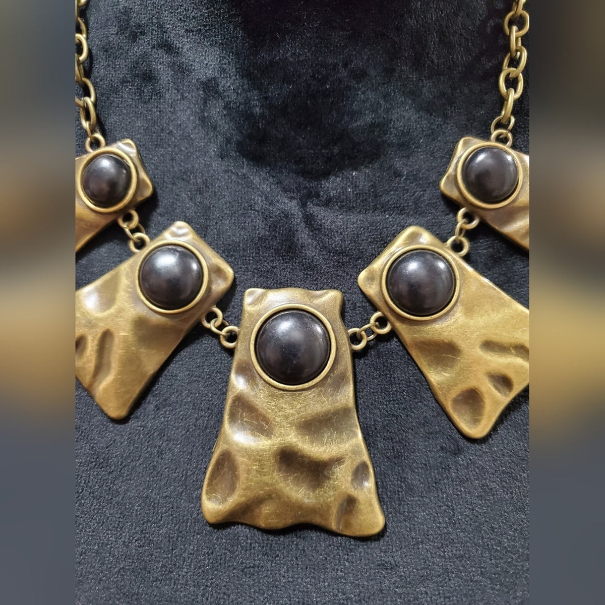 Black and Bronze Statement Necklace