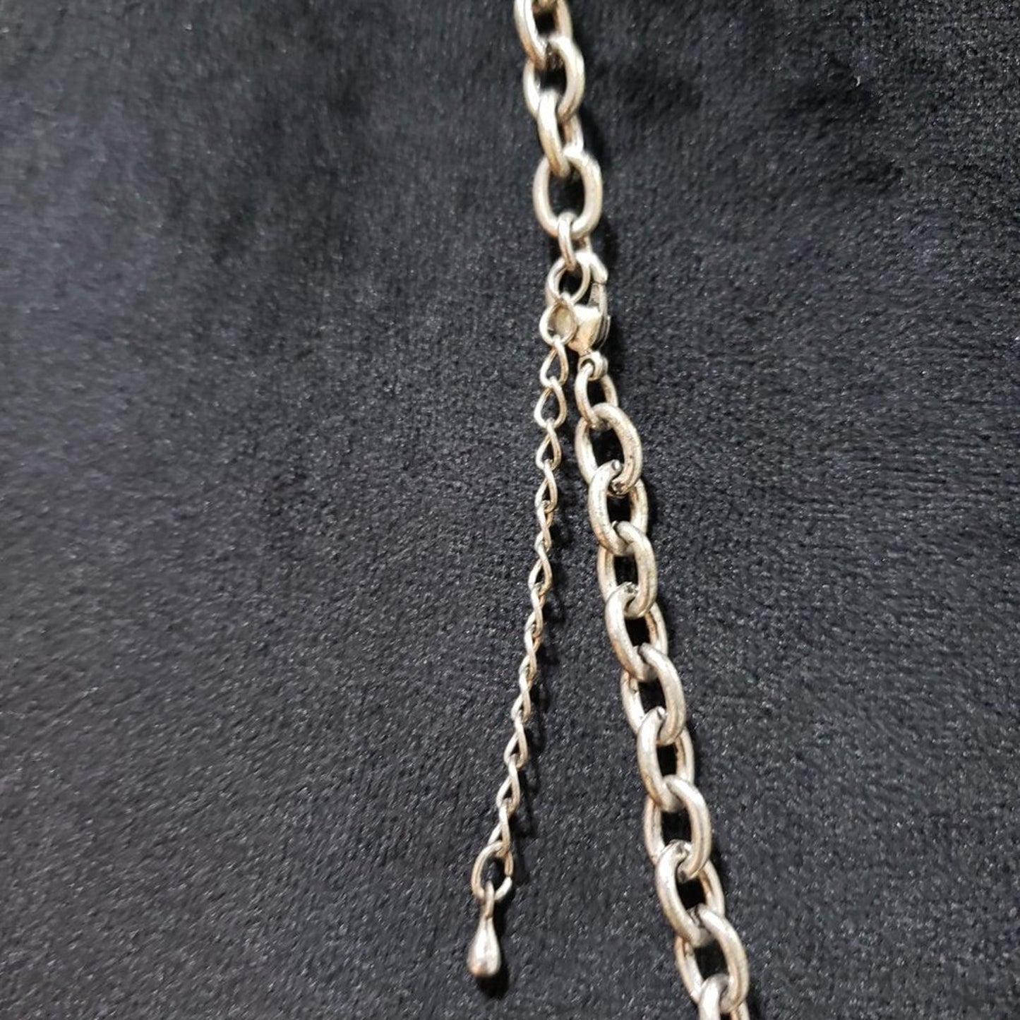 Womens Fashion Silver Tone Beads Long Necklace with Lobster Clasp