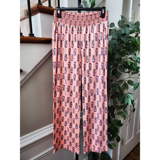 Secret Treasures Women Pink Polyester Comfort Waist Pull On Trouser Pant Size M