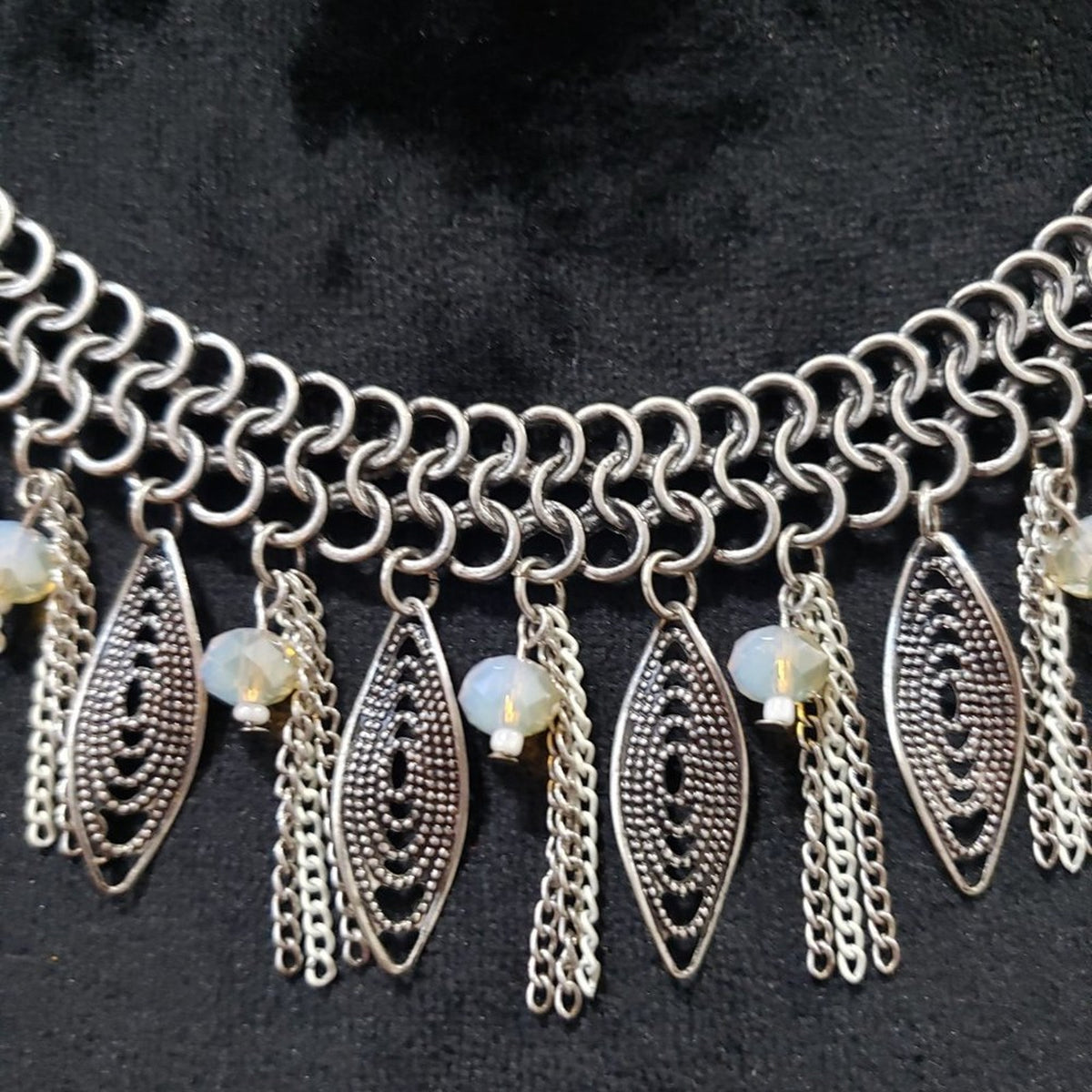 Women's Choker Bohemian Style Silver Angel Feather Necklace