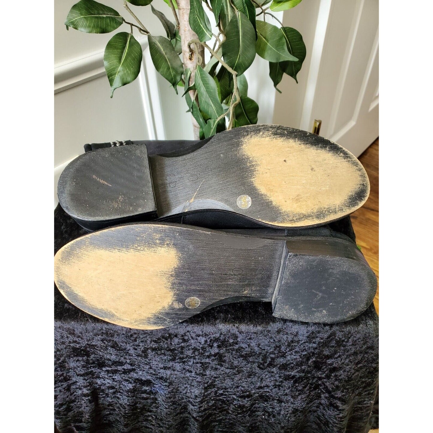 Jessica Simpson Women's Black Leather Upper Round Toe Knee High Boots Size 7.5 M