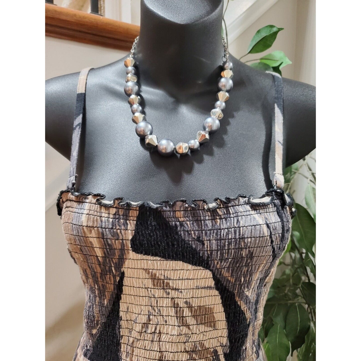 Sonoma Women's Multicolor Cotton Square Neck Sleeveless Casual Long Maxi Dress L