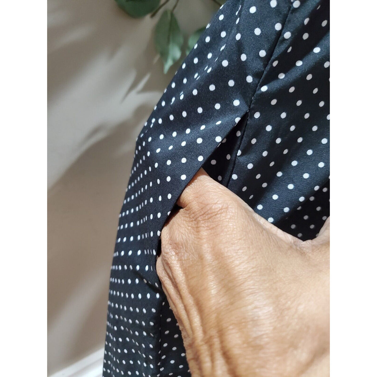 Lumiere Women Black Polka Dot Polyester Off The Shoulder 1 Piece Jumpsuit Size L