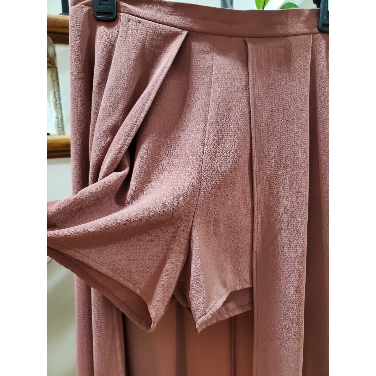 Windsor Pink High Waist Back Zip A-Line Pleated Maxi Skirt With Shorts Size S