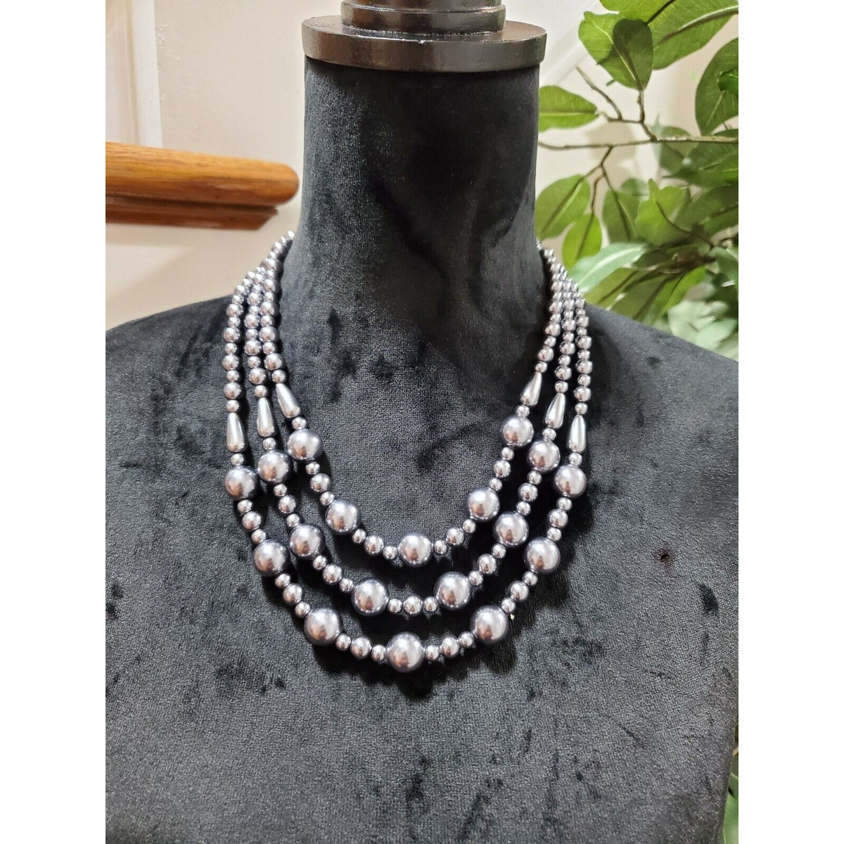 Women's Triple Standard Round Silver Balls Modern Necklace Pendant