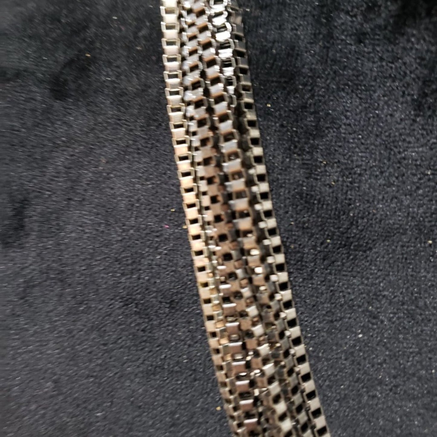 Womens Fashion Silver Tone Box Chain Multi Strand Necklace with Lobster Clasp