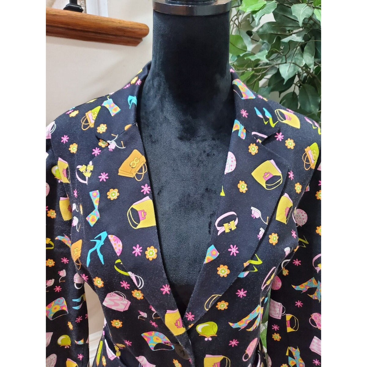 Briggs New York Womens Multicolor Single Breasted 2 Button Blazer Jacket Size 12