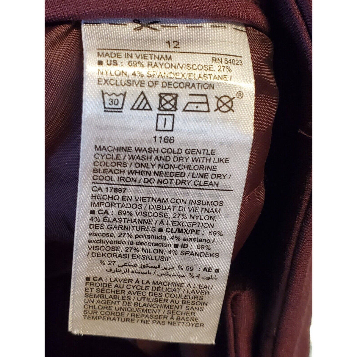 Old Navy Women's Purple Polyester Comfort Waist Pixie Fit Casual Pant Size 12