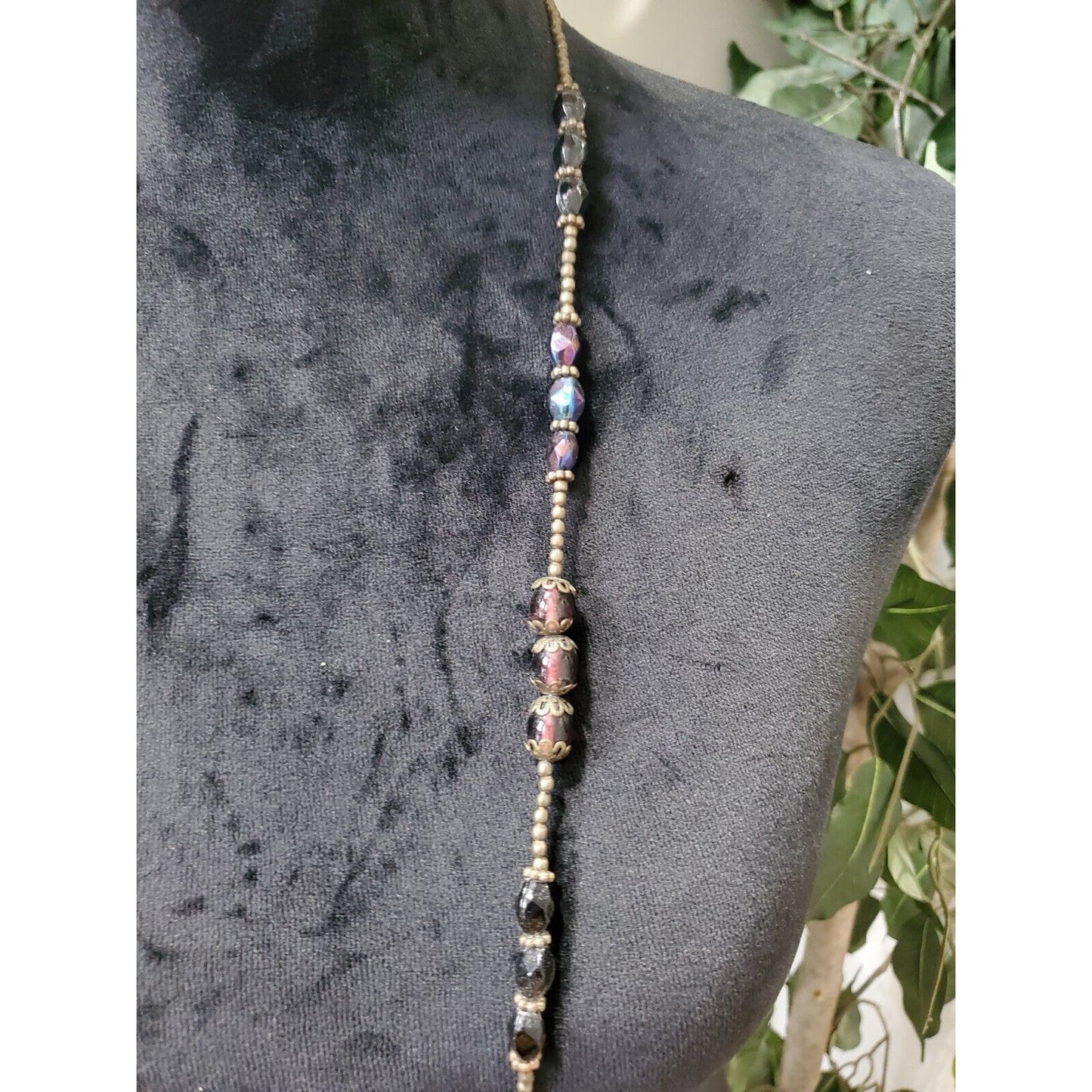 Assorted Stone Beaded Strand Faux Gemstones Long Necklace