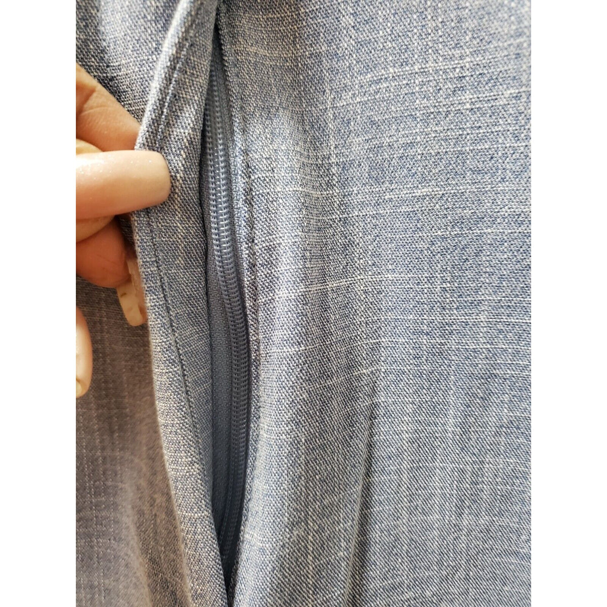 Worthington Womens Blue Solid Nylon High Waist Wide Leg Crop Pants Size 22W