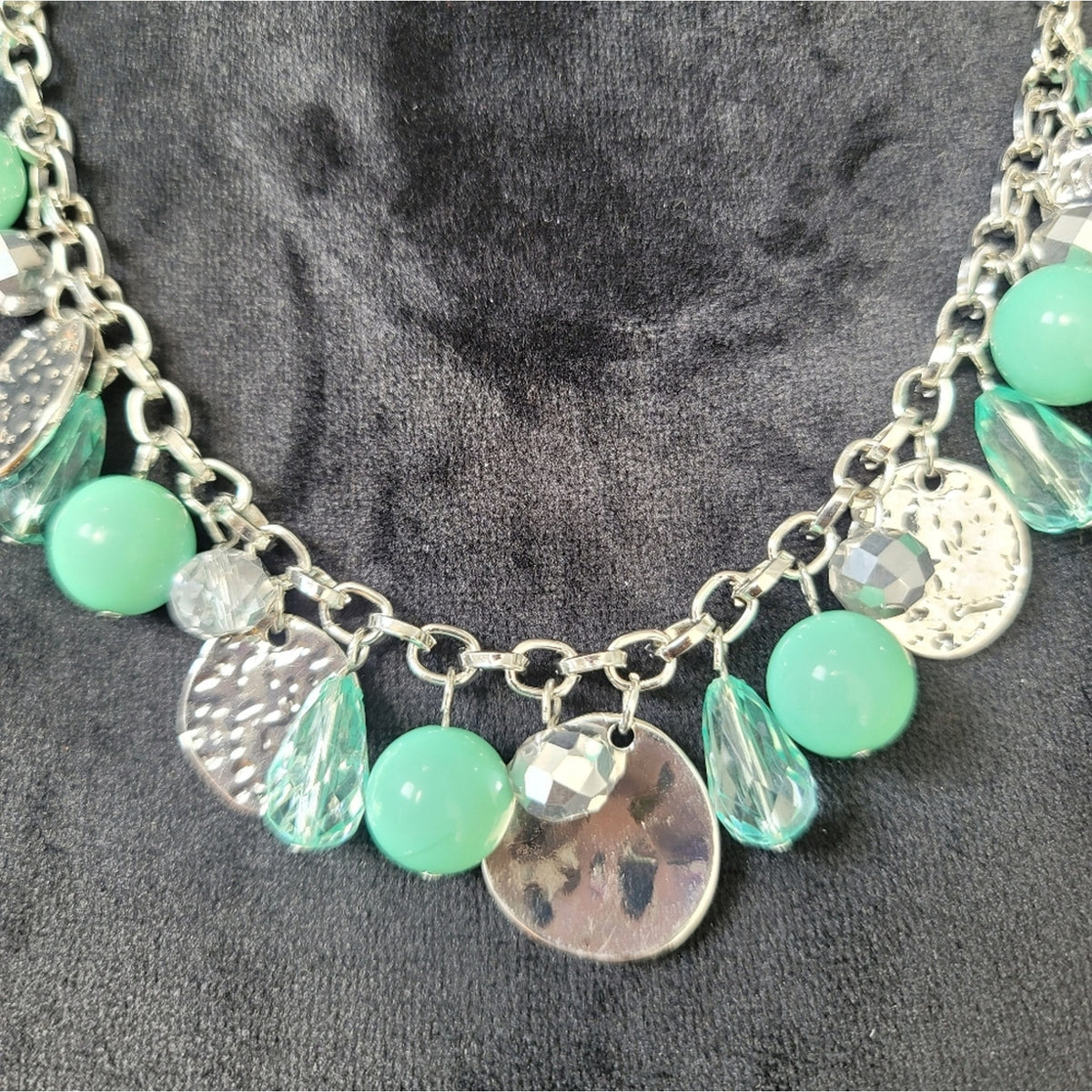 Green and Silver Fashion Necklace