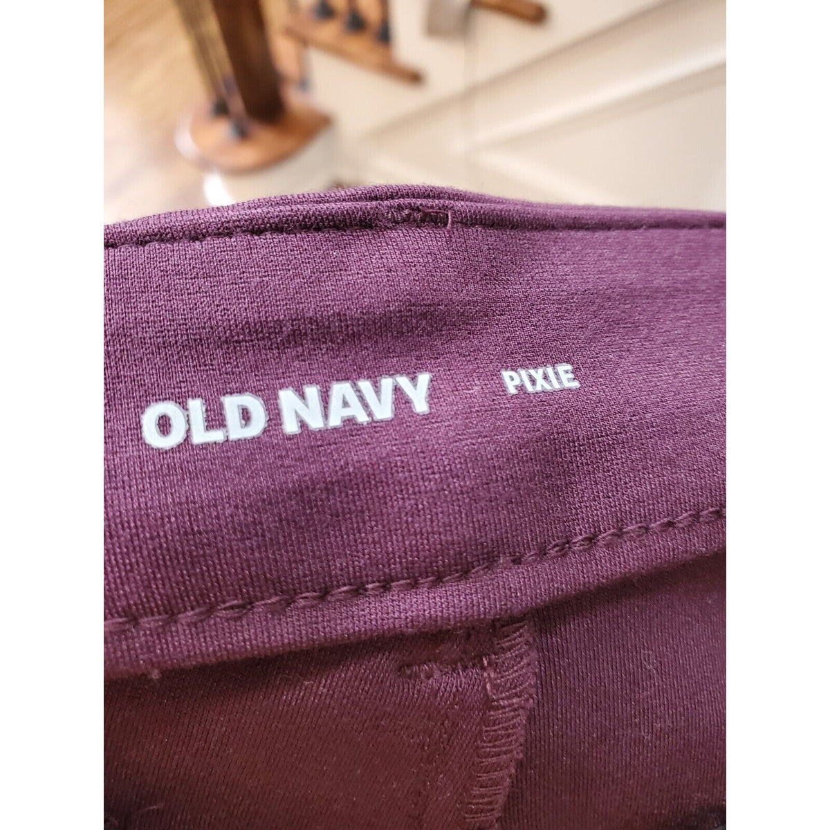 Old Navy Women's Purple Polyester Comfort Waist Pixie Fit Casual Pant Size 12