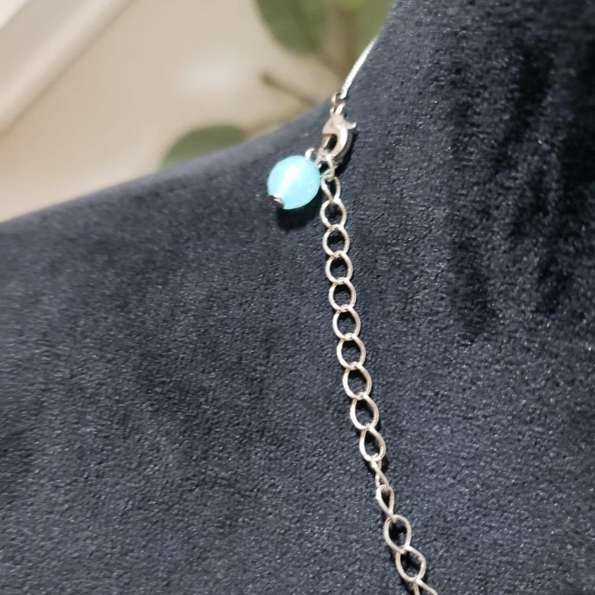 Womens Fashion Gemstone Beads Collar Necklace with Lobster Clasp