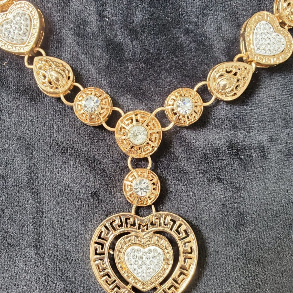Womens Gold Southwestern Heart Shaped Fashion Jewelry Necklace