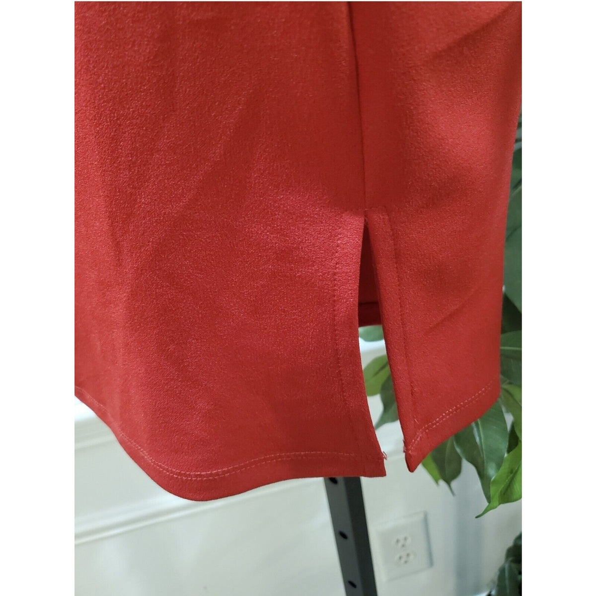 Speech Less Women's Red Polyester Sleeveless Knee Length Dress Size S