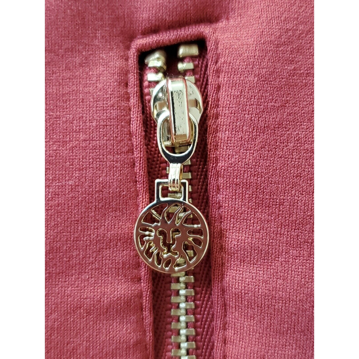 Anne Klein Women's Cinnamon Polyester Slim Leg Pocket Zip Stretch Pants Size 4
