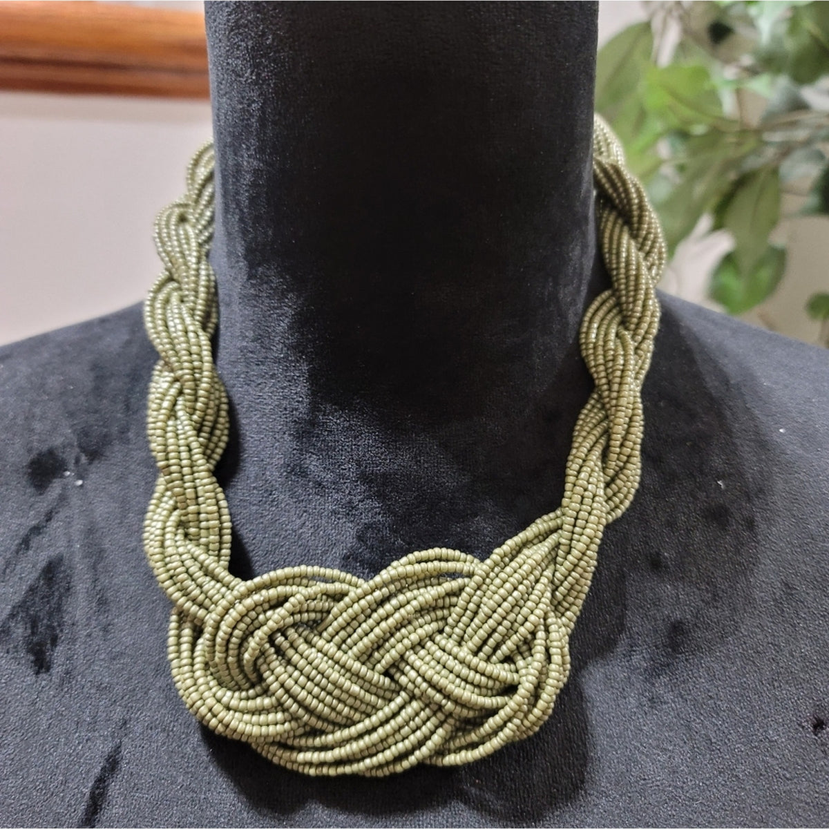 Green Braided Necklace
