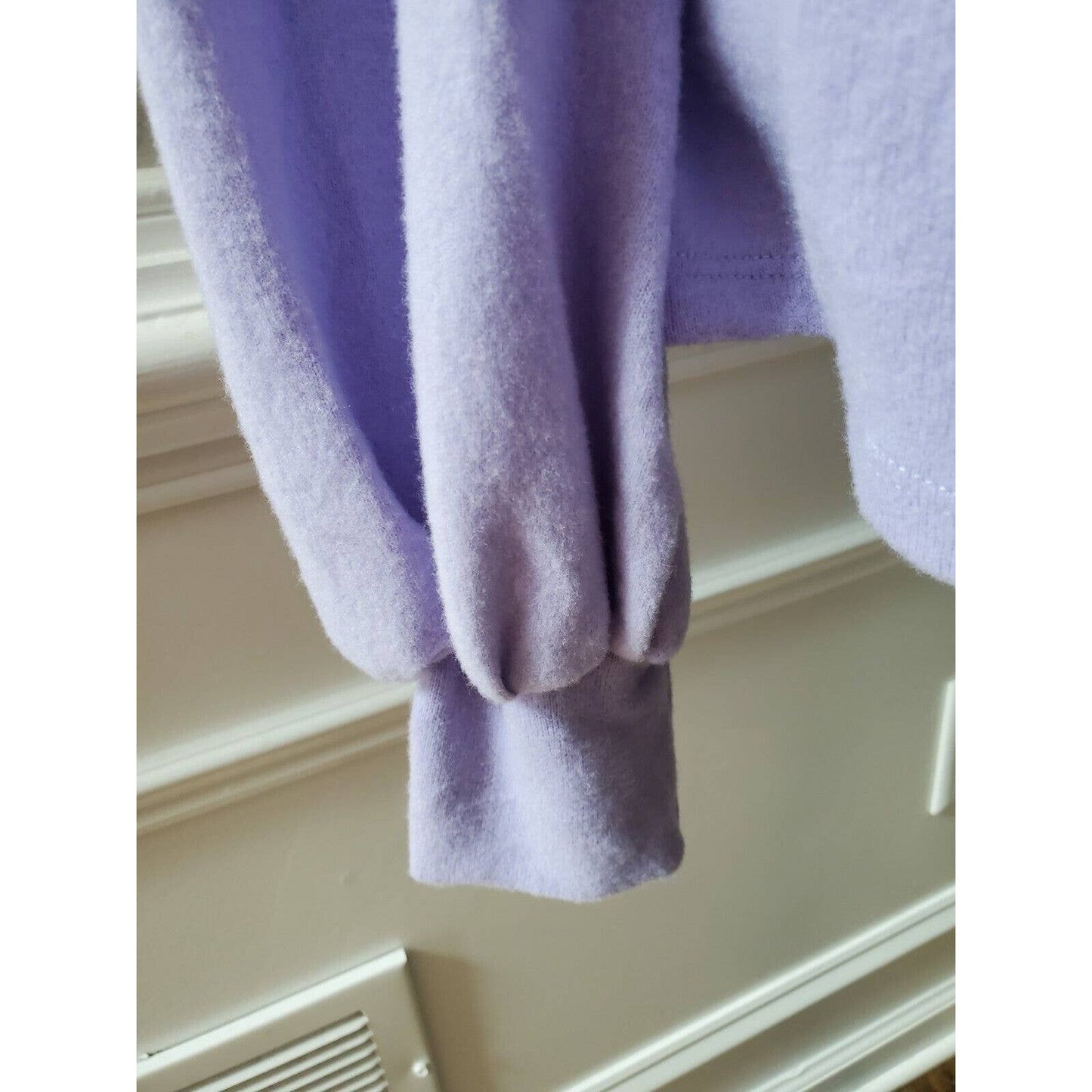 Another Reason Women's Purple Polyester High Neck Long Sleeve Pullover Sweater M