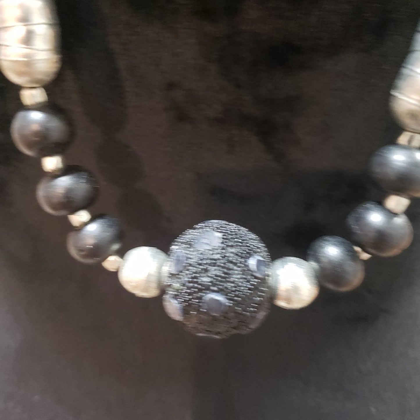 Women's Costume Jewelry Black Beaded Long Fashion Necklace