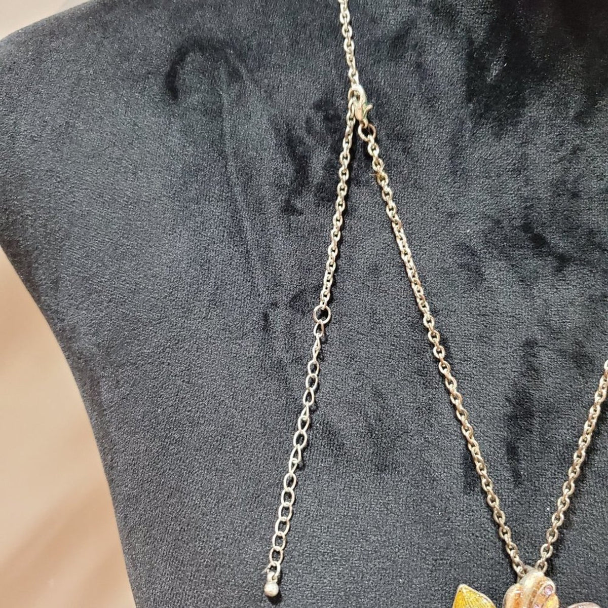 Women's Multicolor Floral Link Chain Fashion Jewelry Necklace