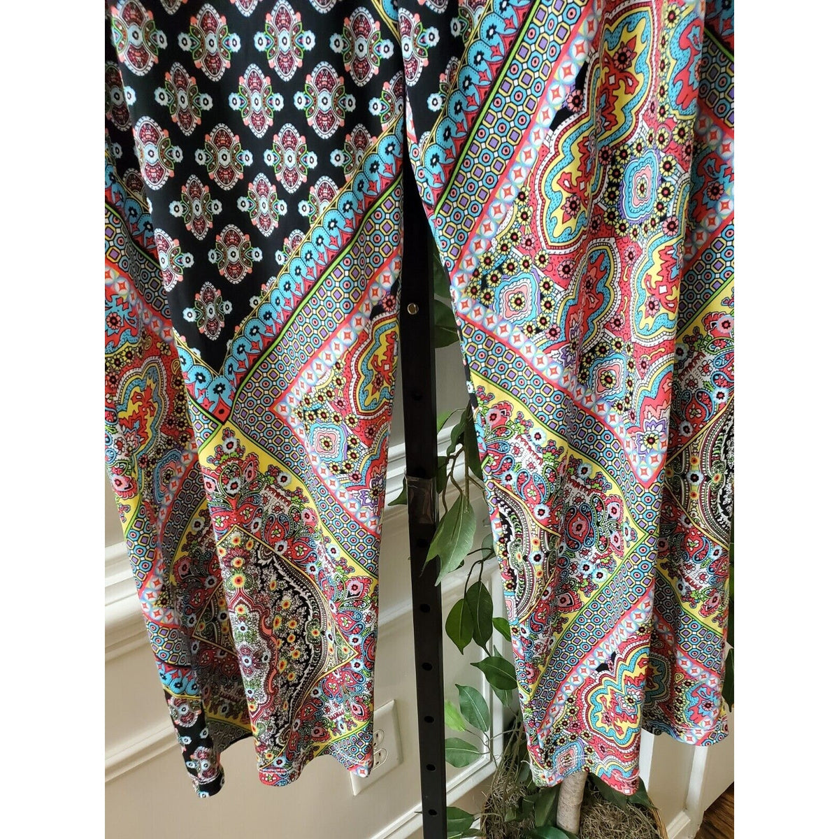 Cha Cha Vente Women's Multicolor Polyester Comfort Waist Palazzo Pant Size 2X