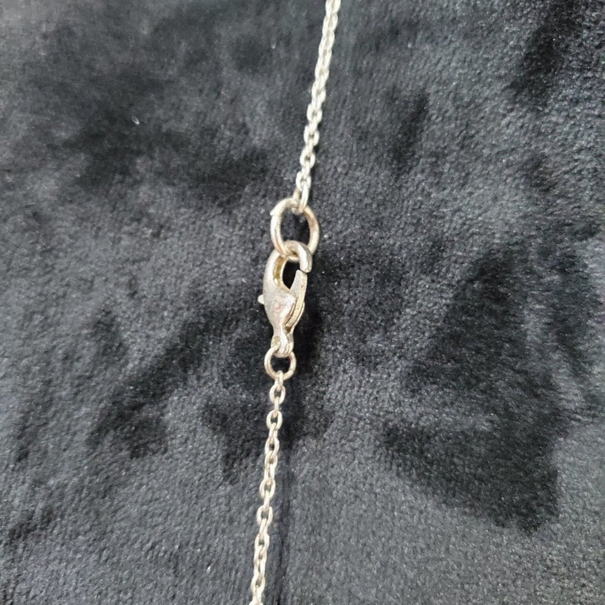 Women's Black Gemstone with Lobster Clasp Long Necklace